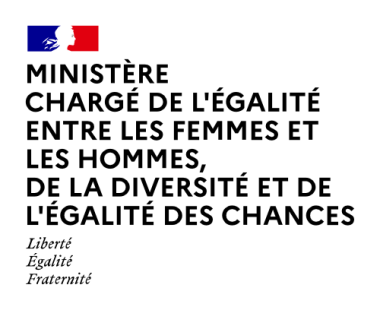 Logo du Ministère chargé de l'Égalité entre les femmes et les hommes et de la Lutte contre les discriminations